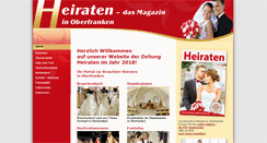 Desktop Screenshot of heiraten-oberfranken.de