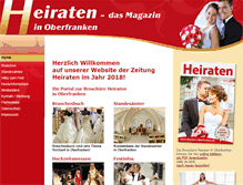 Tablet Screenshot of heiraten-oberfranken.de